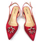 New Fashionable Red Color Pointed Top Ladies Shoes. Matching Bag Set For  Women Wedding Party Pump.