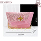 Shiny Italian Fashion Pointed Toe Women Heel Fashion Set. Rhinestone Decoration Pink Color Shoes And Bag Set.