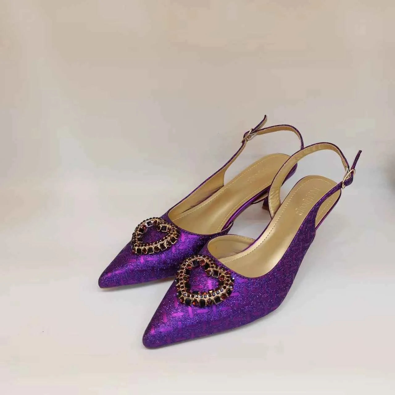 Italian Shoes and Bags Matching Set Women Heel Party Italian Design Wedding High Heels With Match Bags Good Quality