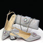 New Fashionable Red Color Pointed Top Ladies Shoes. Matching Bag Set For  Women Wedding Party Pump.