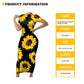 Noisydesigns Luxury Golden Europe Floral Women Party Dress Fashion Elegant Ladies Round Neck Sexy Bodycon Dress.