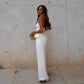 Fashion Chic Halter Neck Collar Halter Retro Vest Blouse+pleated Wide-leg Pants Suit Suit Women&