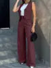New Fashion Suit Vest  Wide Leg Pants Casual Suit Elegant Pant Suits