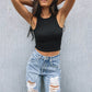 Tank Tops Sexy Crop Vest. Solid Female Off Shoulder Knitted Khaki White Summer Women Tops.