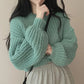 2025 Fall Winter Short Knitted Cardigan Women Thicken Warm Single-Breasted Sweater Female Solid O-Neck Long Sleeve Knitwear Coat