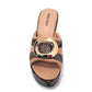 Italian Designed Snake Pattern Color Matching Platform Thick Soled Women&