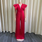Pleated Jumpsuits for Women. Elegant New V Neck Ruffles Sleeve High Waisted Jumpsuit.