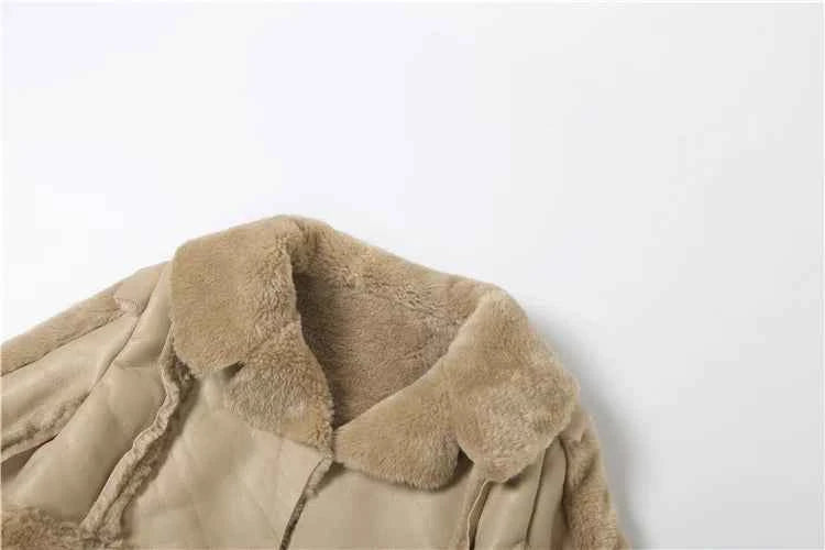 Weird Puss Furry Patchwork Women Crop Jacket Hipster Full Sleeve Open Stitch Hipster Streetwear Warm Outwear Basic Wild Coat