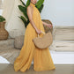 Women Jumpsuit Wide Leg. Summer Elegant Long Pants Jumpsuit. Women Sleeveless Halter Neck Sets High Streetwear.
