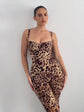 Weird Puss Sexy Jumpsuit Women Sleeveless 2025 Sexy Trend Leopard Print Sleeveless Street Fit Stretch Activity Workout Overalls