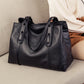 2024 Winter Spring Lichee Genuine Leather Women Shoulder Handbag Large Capacity Soft Cowhide Pacthwork Female Tote Bag
