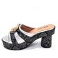 Italian Designed Snake Pattern Color Matching Platform Thick Soled Women&