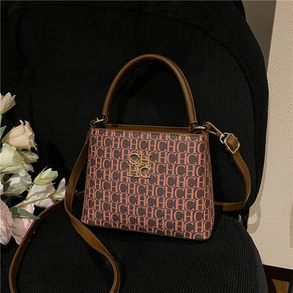 Handheld Bucket Bag For Women Shoulder Crossbody Bag. Fashion Large Capacity Trendy Handbag. Versatile Compartment Underarm Letter Bag.