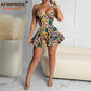 Clothes for Women Crop 2 Piece Set Sexy Party Print Attire Ankara Outfits Dresses.