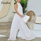 Women Jumpsuit Wide Leg. Summer Elegant Long Pants Jumpsuit. Women Sleeveless Halter Neck Sets High Streetwear.