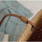Perfect Vacation Storage Bag. Large capacity Straw Woven Tote Bag. Women Summer Beach Bag. Casual French Style Underarm Shoulder Bag.