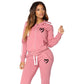 Fashion Women Hooded Jacket Tracksuit Casual Zipper Hoodies and Trousers Sports Wear Two Piece Suits