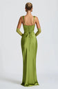 Satin Backless Sexy Maxi Dress Women. Elegant Halter Off-shoulder Sleeveless Dress. Lace-up Bodycon Club Party Long Dresse.