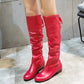 New Fashion Woman’s Autumn Winter Boots.Female Stretch PU Leather Shoes.