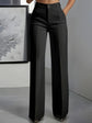 Lady Suit Pants Fashion Solid High Waist Straight Long Pants For Women Elegant Office Women&