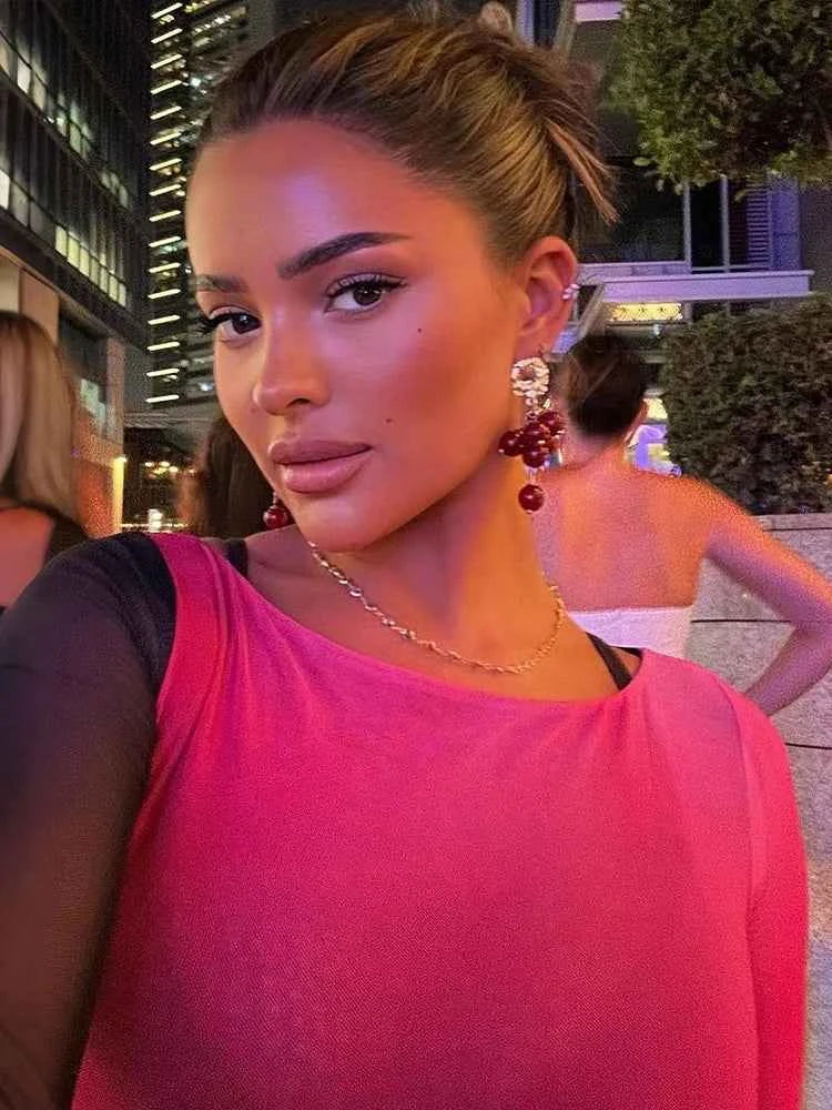 Weird Puss Sexy Patchwork Maxi Dress Women. Gradient Color o-Neck Full Sleeve Peach Hip Elegant Simple Evening Prom Party Bodycon.