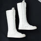 Canvas Long Boots for Women. High Top Women Canvas Shoes. Lace Up Knee High Boots. Flats Casual Vulcanized Shoes Sneakers Girls.
