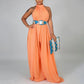 Women Jumpsuit Wide Leg. Summer Elegant Long Pants Jumpsuit. Women Sleeveless Halter Neck Sets High Streetwear.