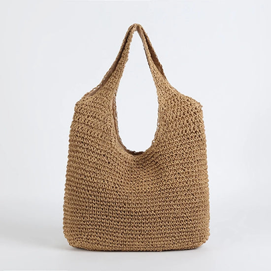 Women Large Capacity Shoulder Bags. Handmade Straw Woven Fashion Women Large Capacity Shoulder Bags.