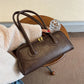 Classic Leather Handbag. Retro Simple Shoulder Underarm Bag. Elegant Stylish Baguette Tote Bag.