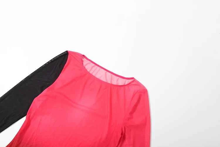 Weird Puss Sexy Patchwork Maxi Dress Women. Gradient Color o-Neck Full Sleeve Peach Hip Elegant Simple Evening Prom Party Bodycon.