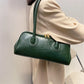 Classic Leather Handbag. Retro Simple Shoulder Underarm Bag. Elegant Stylish Baguette Tote Bag.