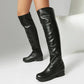 2025 Ladies Thigh High Footwear Round Toe Thick Heels 3cm Big Size 49 50 51 Casual Winter Knee High Bota