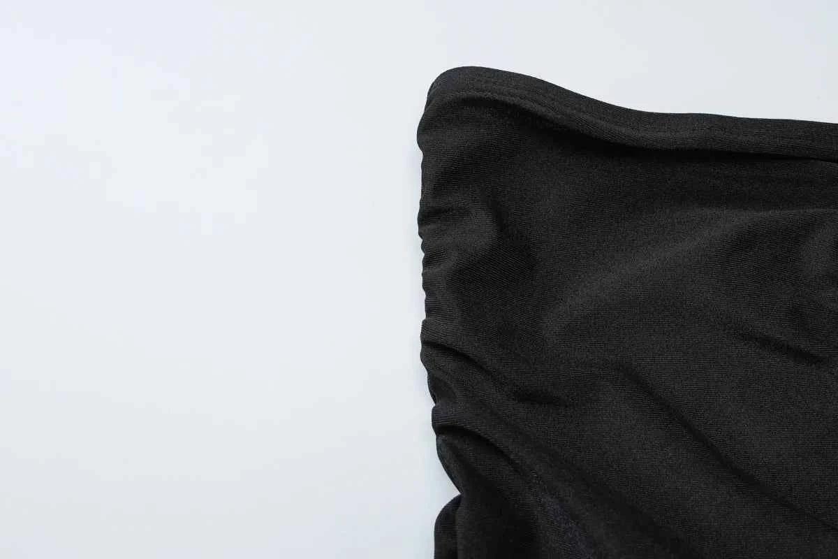 Dulzura Sleeveless Strapless Pleated Maxi Dress With Button Women’S Sexy Elegant Long Dress Party Club Office Spring Summer