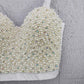 Women Sexy Boho Tank Tops Pearl Beading Handmade Fashion Women Crop Tops Female Women Summer Sexy Club Wear Camis