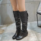New Fashion Woman’s Autumn Winter Boots.Female Stretch PU Leather Shoes.