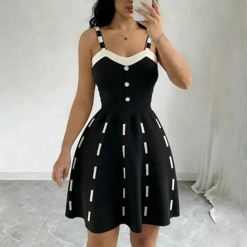 Button Front Knit Sweater Dress. Women&