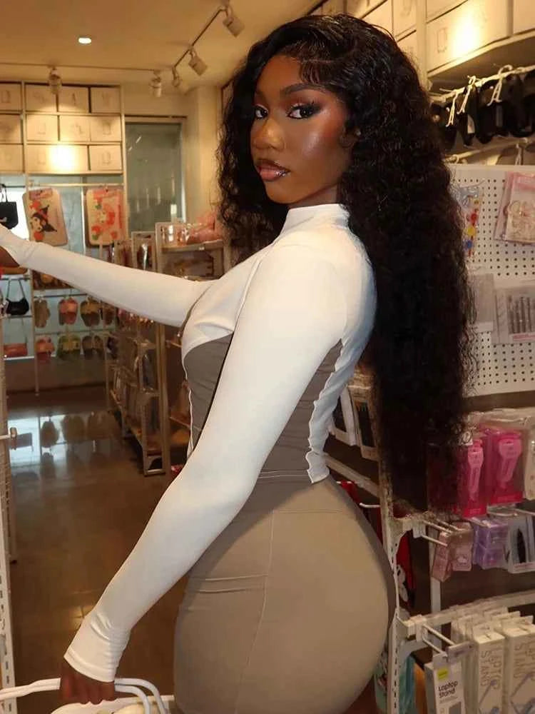 Weird Puss Casual 2piece Set Women Tracksuit Zip Contrast Patchwork Full Sleeve Jacket+Shorts Daily Simple Sporty Street Outfits