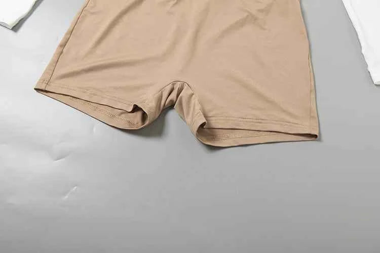 Weird Puss Casual 2piece Set Women Tracksuit Zip Contrast Patchwork Full Sleeve Jacket+Shorts Daily Simple Sporty Street Outfits