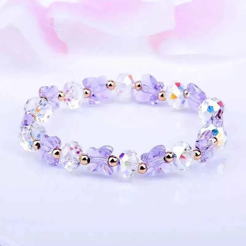 New AB Butterfly Crystal Beaded Bracelets. Women Sweet Temperament Handwork Bracelets & Bangles Charms. Jewelry Making Men Bracelet.