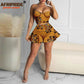 Clothes for Women Crop 2 Piece Set Sexy Party Print Attire Ankara Outfits Dresses.