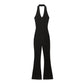Black Long Jumpsuits for Woman.Sexy Backless Jumpsuit. Woman Sleeveless Corset Bodysuit.  Women Summer Halter Overalls Women.