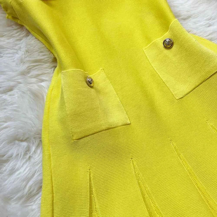 Summer Pleated Short Dress Women O-neck Slim Waist A-line Party Dress Streetwear Lady Outfits.