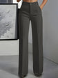 Lady Suit Pants Fashion Solid High Waist Straight Long Pants For Women Elegant Office Women&