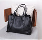 2024 Winter Spring Lichee Genuine Leather Women Shoulder Handbag Large Capacity Soft Cowhide Pacthwork Female Tote Bag