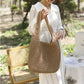 Women Large Capacity Shoulder Bags. Handmade Straw Woven Fashion Women Large Capacity Shoulder Bags.