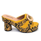 Italian Designed Snake Pattern Color Matching Platform Thick Soled Women&