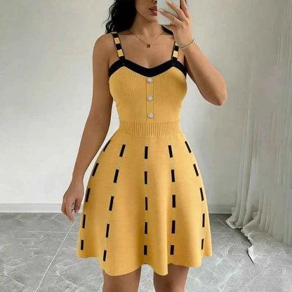 Button Front Knit Sweater Dress. Women&