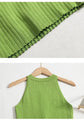 Summer Solid Beach Knitted Dress. O Neck Sleeveless Chic Hotsweet Slim Sundress. Bodycon Y2K Bodycon Sexy Mini Dress Outfits.