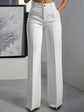 Lady Suit Pants Fashion Solid High Waist Straight Long Pants For Women Elegant Office Women&
