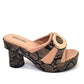 Italian Designed Snake Pattern Color Matching Platform Thick Soled Women&